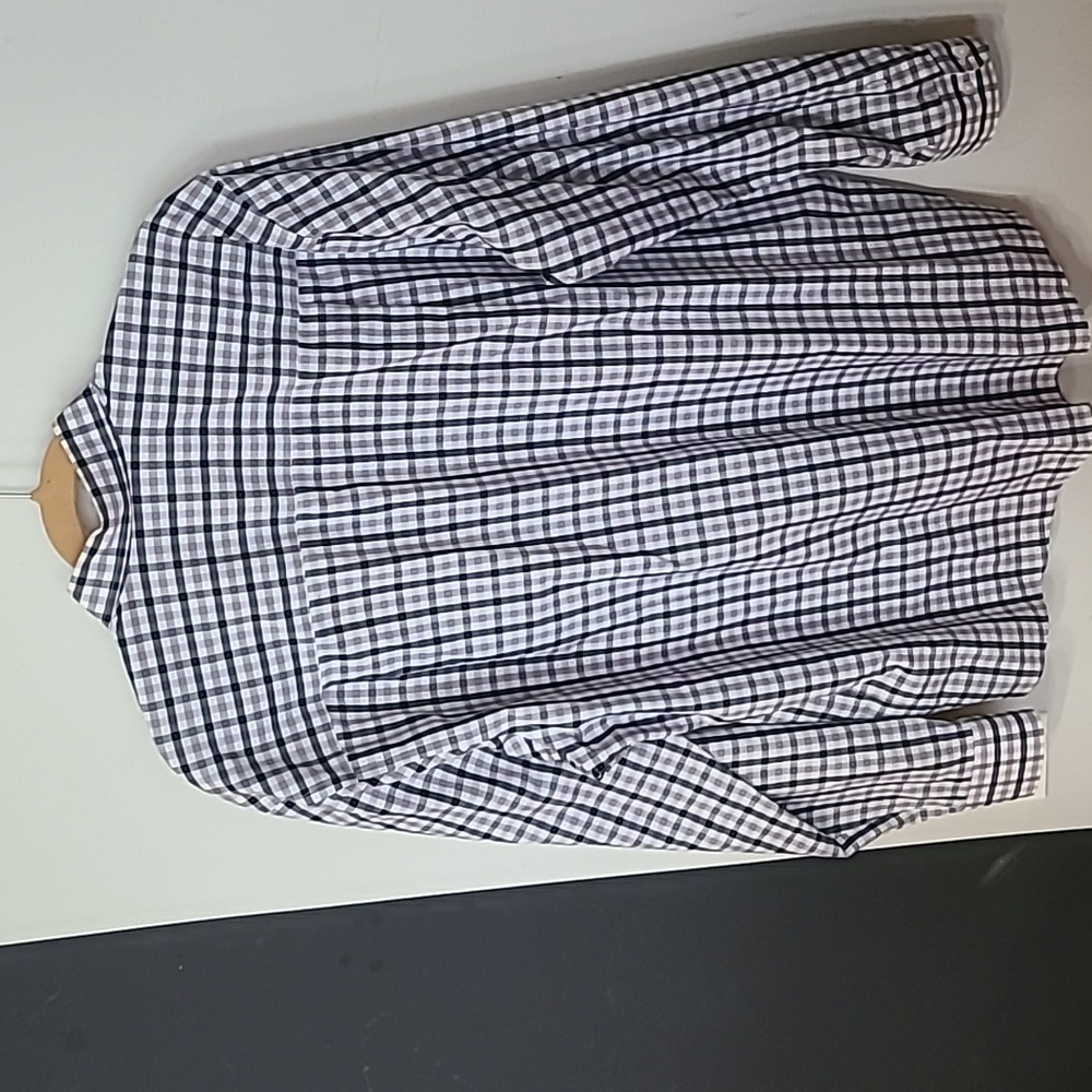 Cutter & Buck Black and White Alabama Plaid Shirt Size Large - Picture 5 of 5